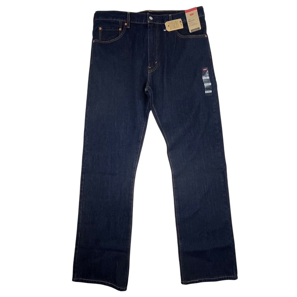 Levis 517 Bootcut Jeans Mens 38x36 Rinse Dark Wash Denim Blue NWT